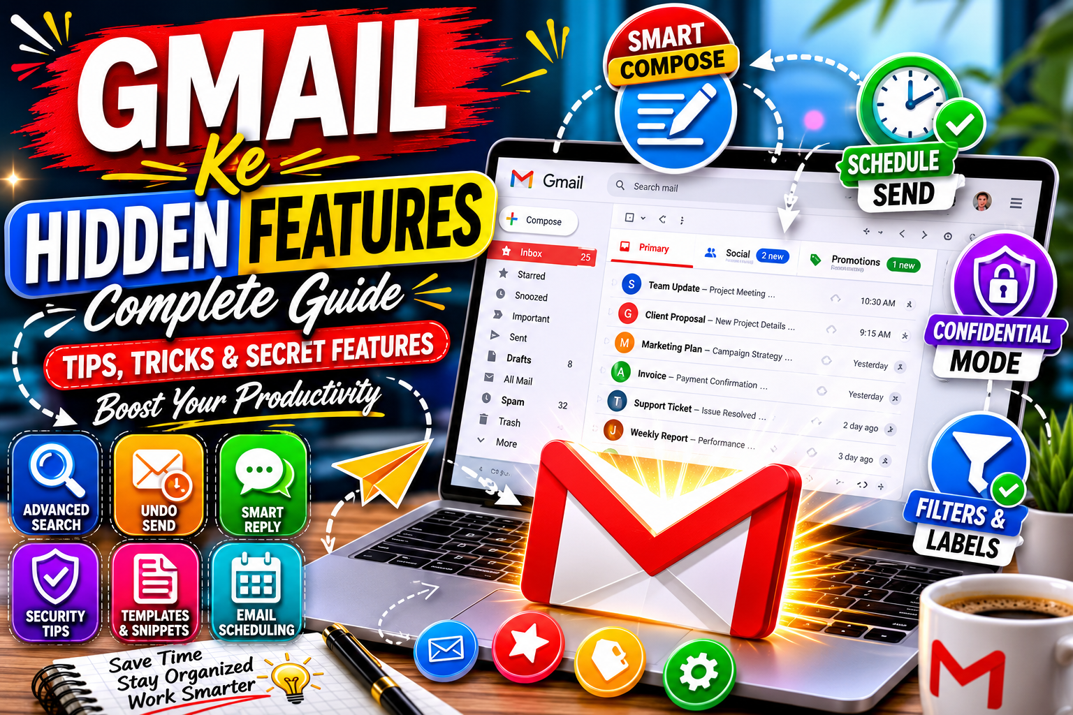 50 Gmail Hidden Features You Must Know in 2026 | Complete Gmail Guide