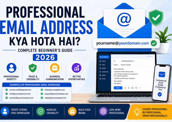Professional Email Address Kya Hota Hai? Complete Beginner’s Guide (2026)