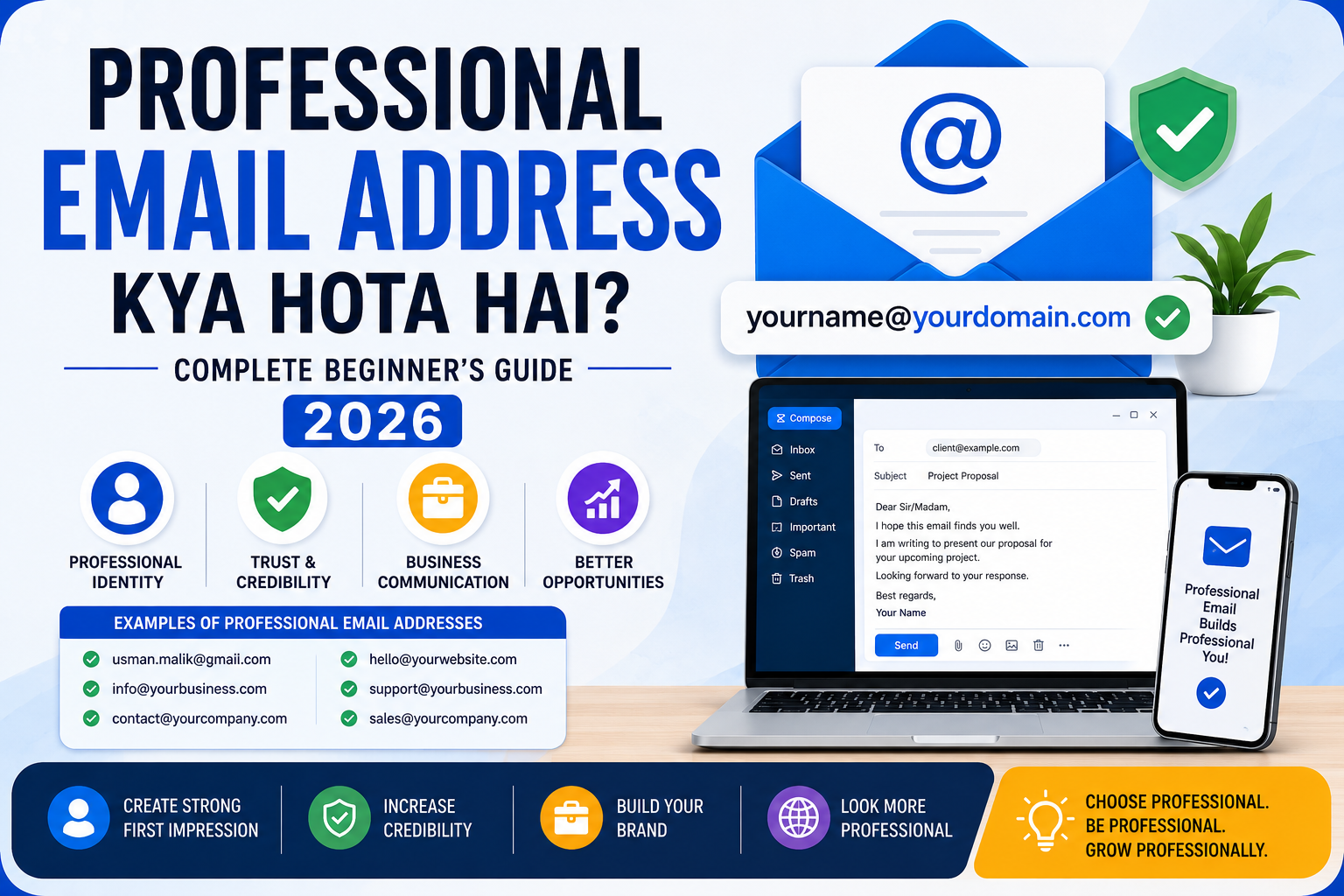 Professional Email Address Kya Hota Hai – Complete Beginner Guide with Examples and Business Email Tips 2026
