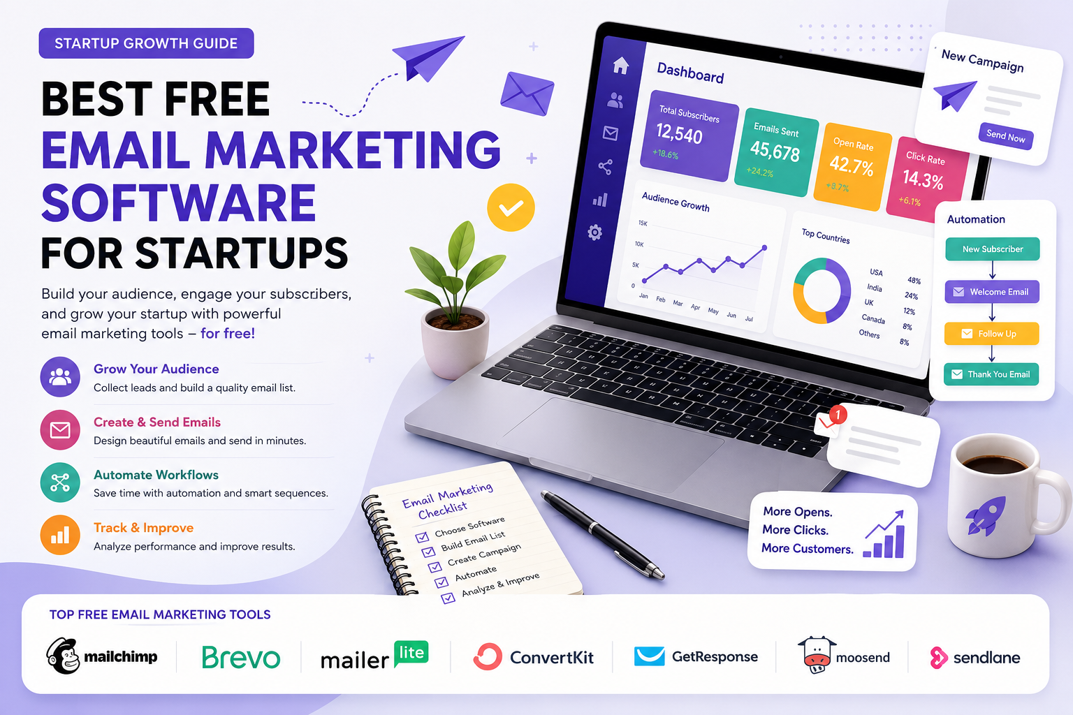 Best Free Email Marketing Software for Startups (2026 Complete Guide)